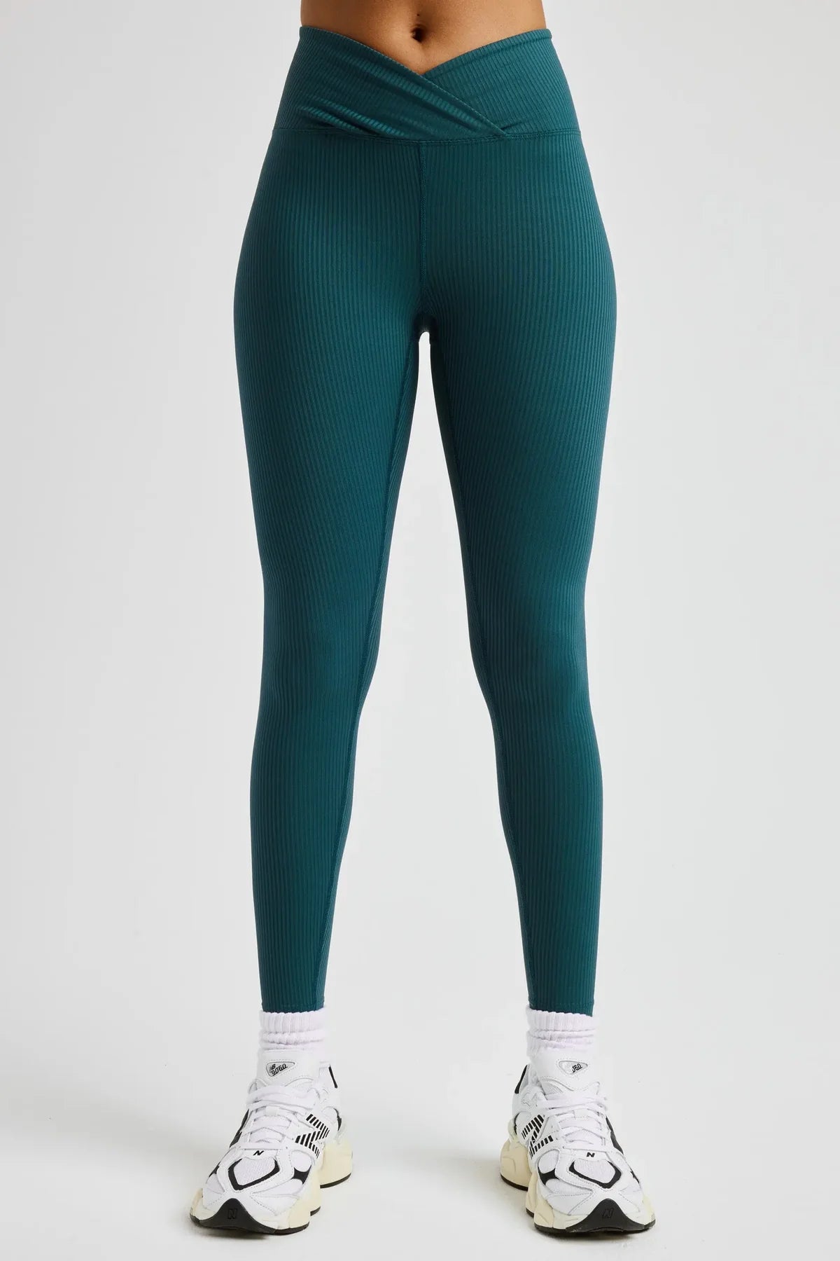 Ribbed Veronica Legging Deep Teal